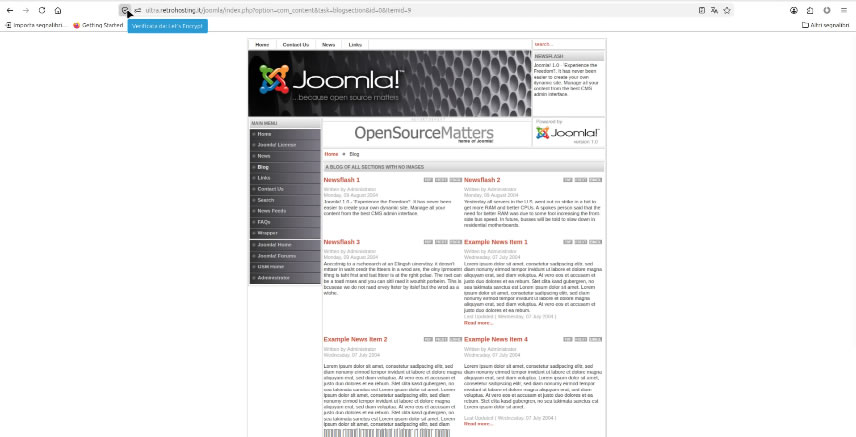 joomla 1.0.15 retrohosting.it